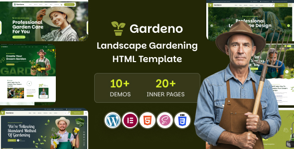 Gardeno - Gardening and Landscaping WordPress Theme listing image