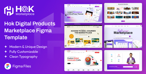Hok-Digital Products Marketplace Figma Template
