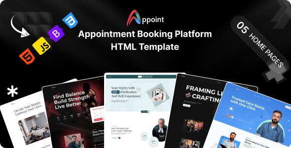Appoint – Multipurpose Appointment Booking Platform HTML Template