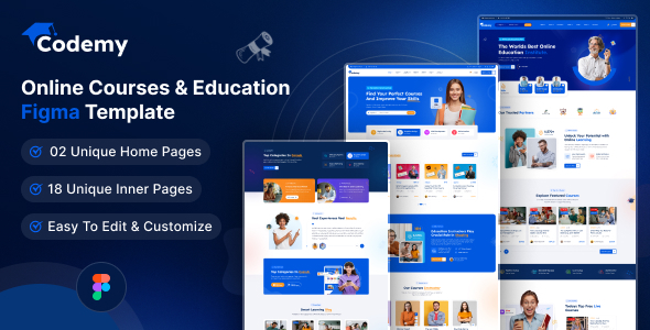 Codemy - Online Courses & Education Figma Template