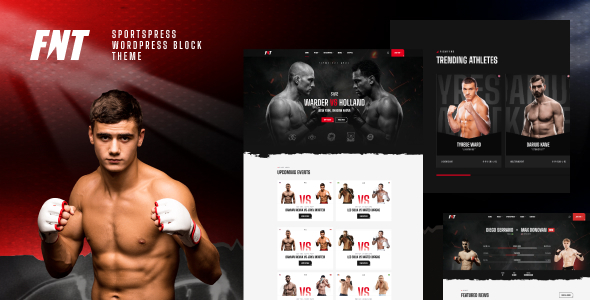 FNT – MMA Promotion SportsPress WordPress Block Theme