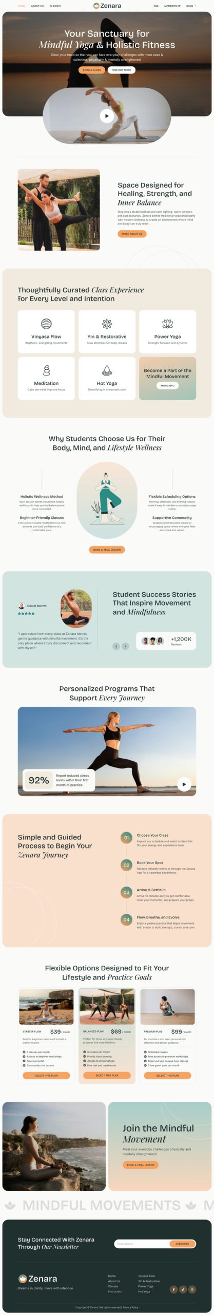 Zenara - Yoga Studio & Fitness Elementor Template Kit