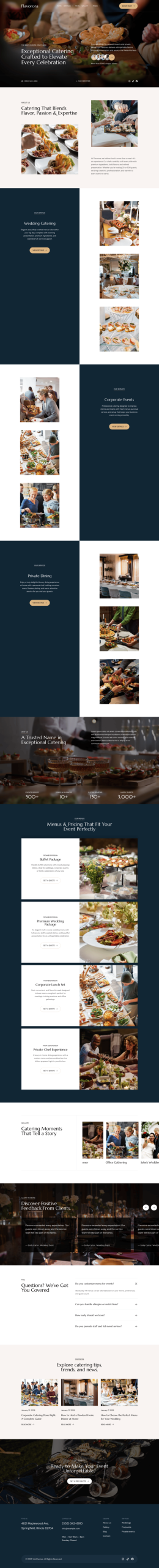 Flavorora – Catering Events & Professional Chef Service Elementor Template Kit