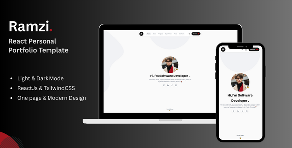Ramzi -  React Personal Portfolio Template