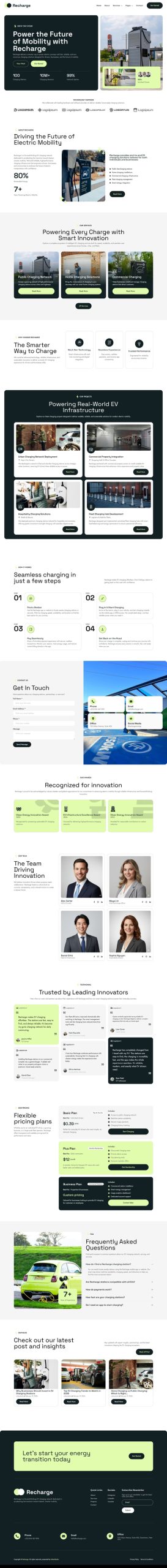 Recharge – EV Charging Station Elementor Template Kit