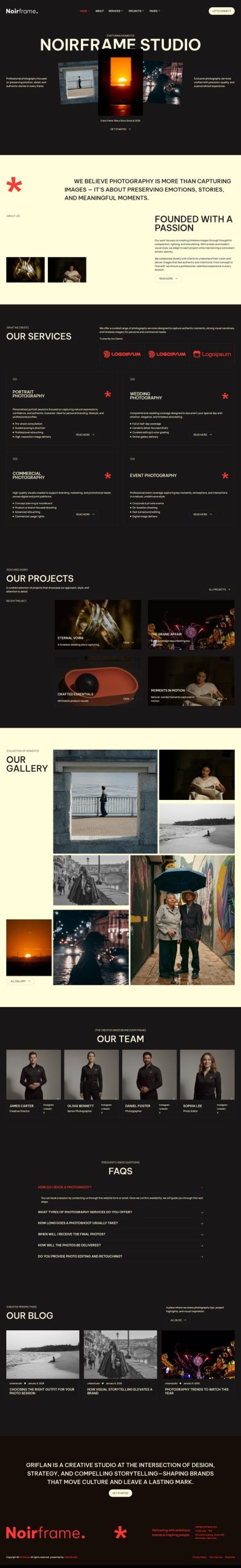 Noirframe - Photography & Personal Portfolio Elementor Template Kit
