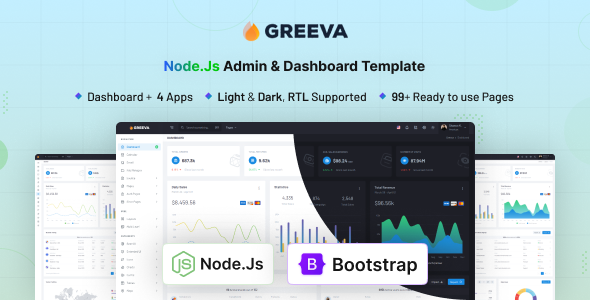 Greeva - Node.js Admin & Dashboard Template