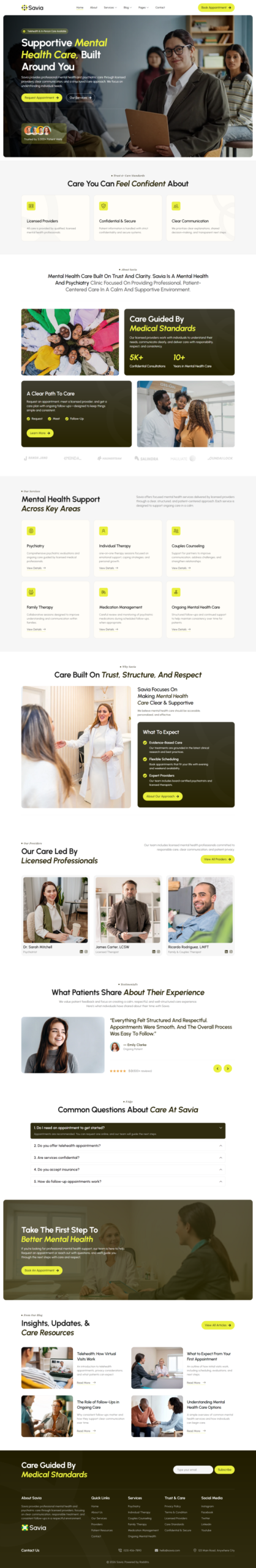 Savia – Mental Health & Psychologist Elementor Template Kit listing image