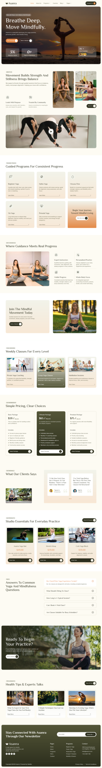 Asanra - Yoga, Meditation & Wellness Elementor Template Kit listing image