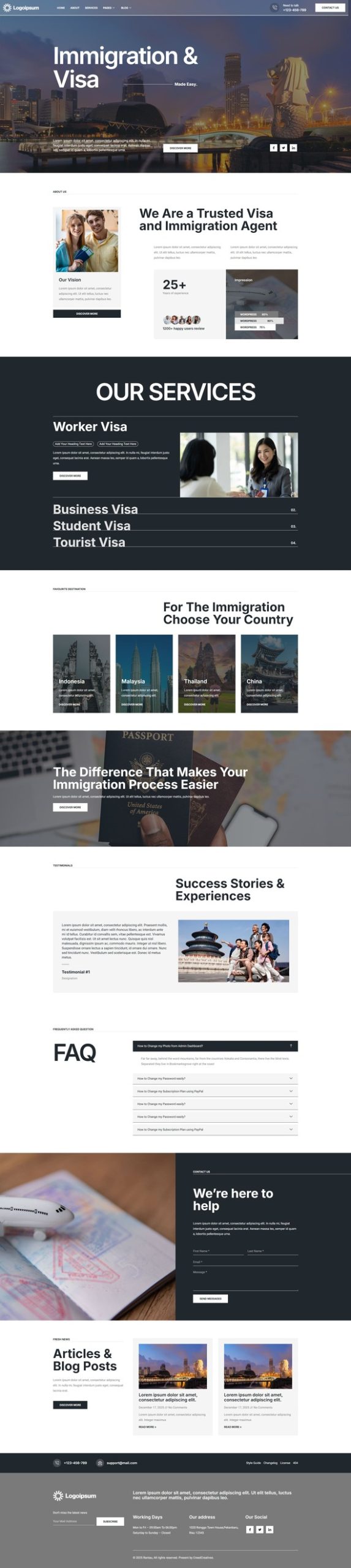 Rantau - Immigration & Visa Consulting Elementor Pro Template Kit