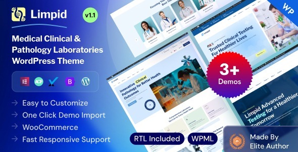 Limpid – Medical & Pathology Laboratory WordPress Theme listing image