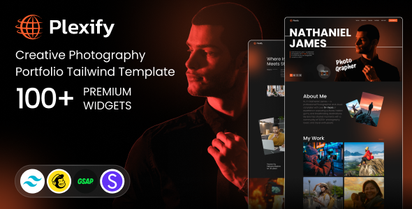 Product preview supplied for Plexify - Photography Portfolio Tailwind CSS Template