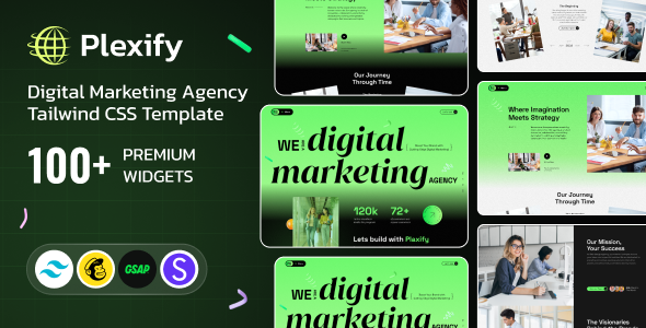 Plexify - Digital Marketing Agency Tailwind CSS Template