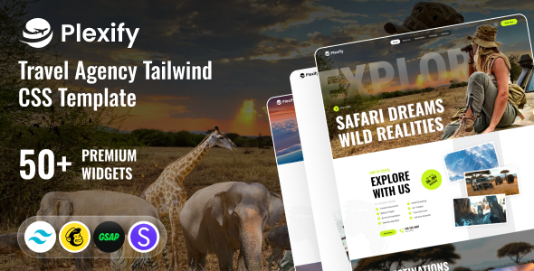 Plexify - Tour & Travel Agency Tailwind CSS Template