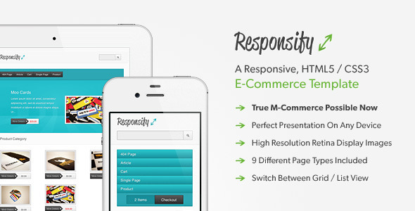 Preview image for Responsify - A Responsive E-Commerce Template