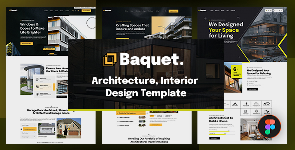 Baquet - Interior & Architecture Figma Template listing image