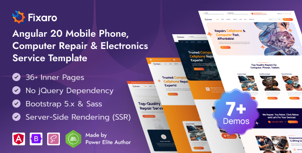 Fixaro – Angular 20 Multipurpose Repairing Services Template product preview