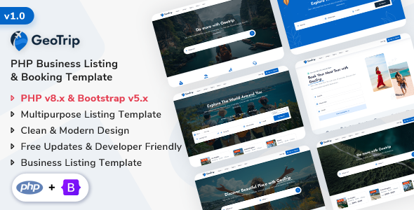 GeoTrip - PHP Multipurpose Business Listing & Booking Template listing image