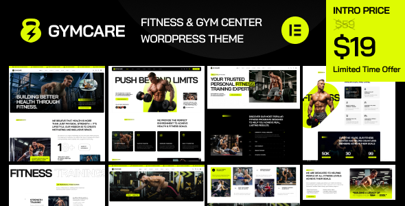 Gymcare - Fitness and Gym WordPress Theme