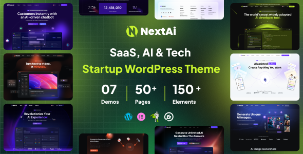 NextAI - SAAS, AI & Tech Startup WordPress Theme product preview