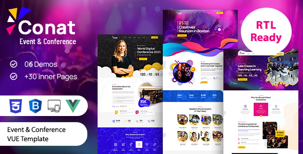Conat | Event & Conference Vue.js Template