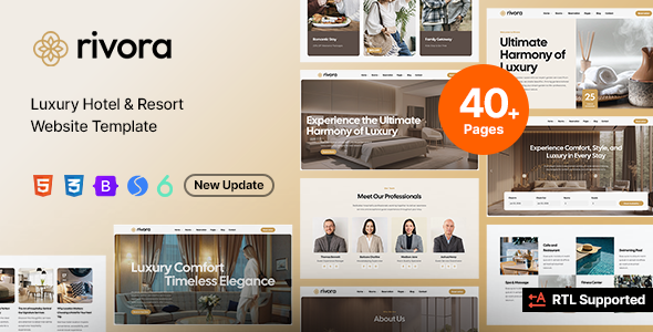 Rivora - Hotel Booking Website Template