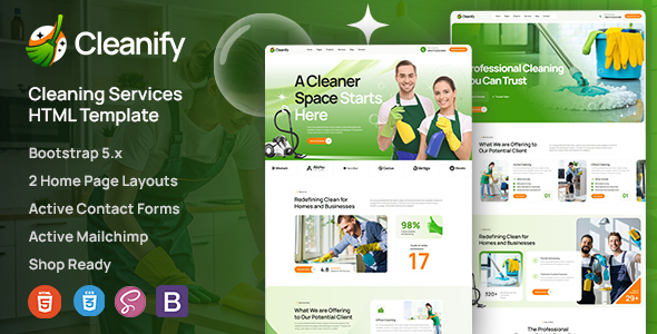 Cleanify - Cleaning Services HTML