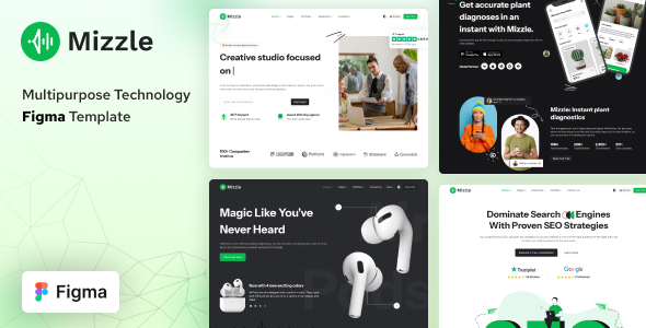 Mizzle - Technology and Corporate Figma Template