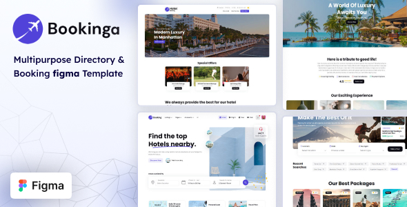 Bookinga - Multipurpose Booking and Directory Figma Template