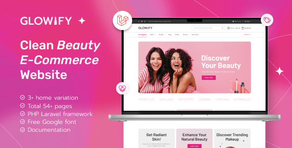 Glowify - Beauty Products eCommerce Laravel Template