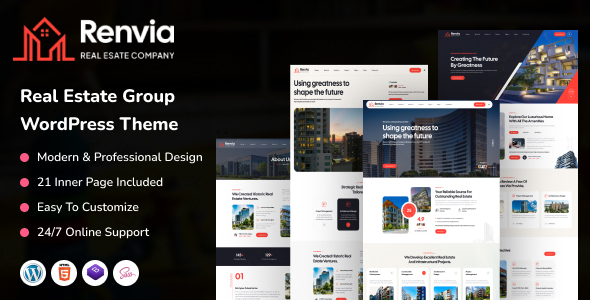 Renvia - Real Estate Group WordPress Theme