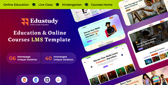 Edustudy – Education & Online Courses LMS HTML Template product preview