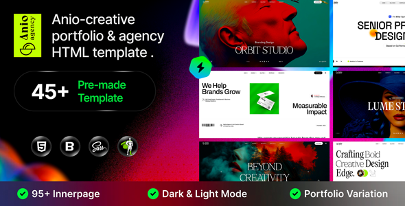 Anio - Creative Portfolio & Agency HTML Template