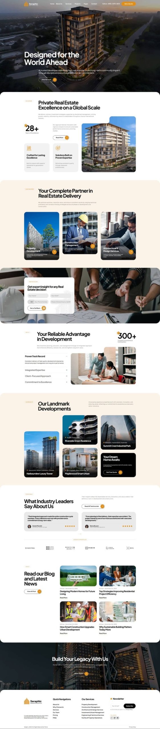 Seraphic - Real Estate & Construction Group Elementor Template Kit