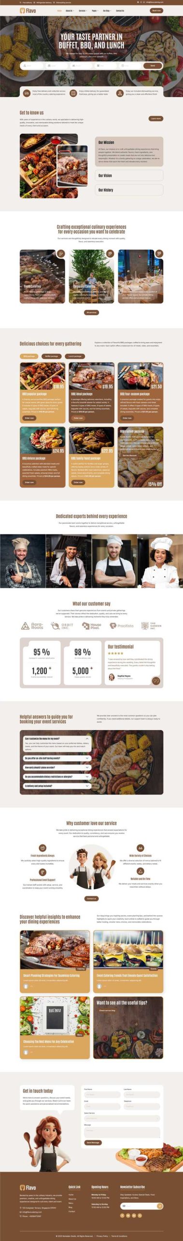Flavo - BBQ & Grill Restaurant Elementor Template Kit