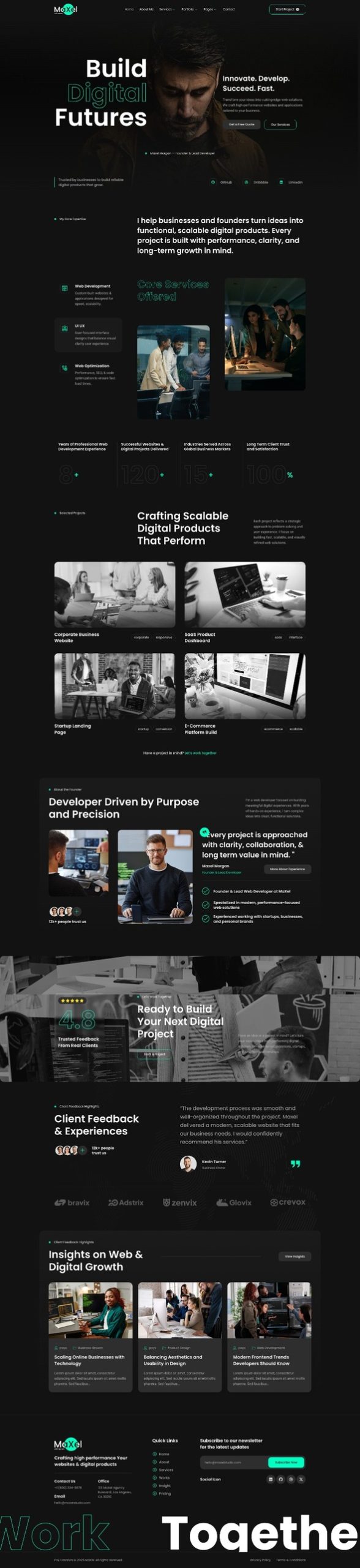 MaXel - Web Development & Portfolio Elementor Template Kit