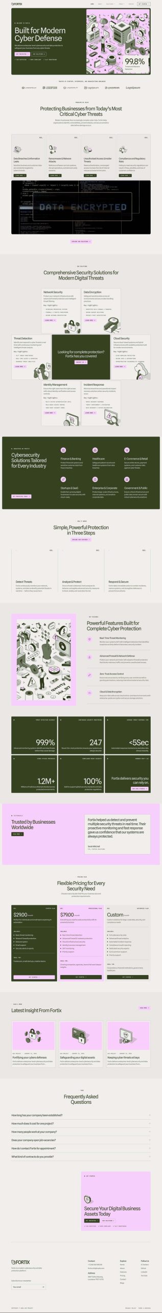 Fortix - Cybersecurity & Data Protection Elementor Template Kit