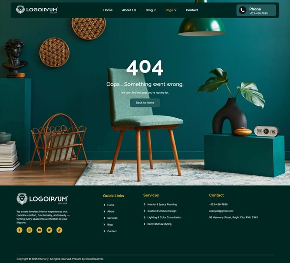 Interiorly – Interior Design Elementor Template Kits