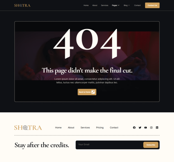 Shotra - Film, Movie & Video Production Elementor Template Kit