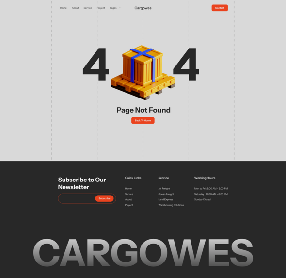 Cargowes - Logistic & Cargo Transportation Elementor Template Kit