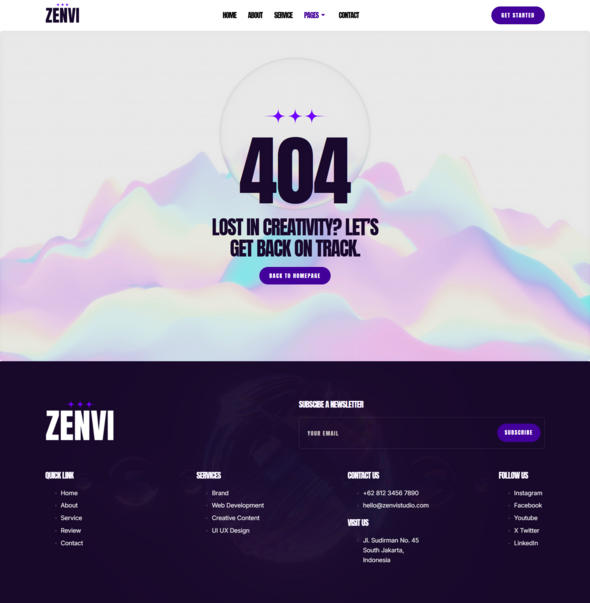 Zenvi - Creative Agency & Portfolio Elementor Template Kit product preview