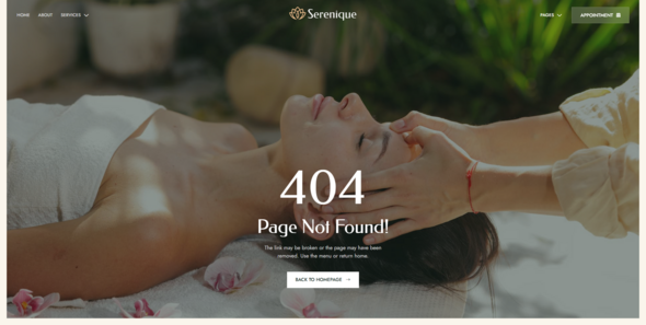 Serenique - Spa & Wellness Center Elementor Template Kit