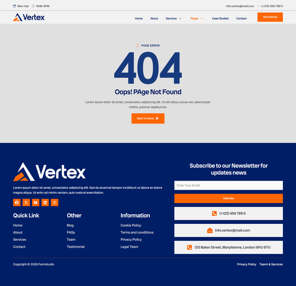 Vertex - Business Consulting Elementor Template Kit