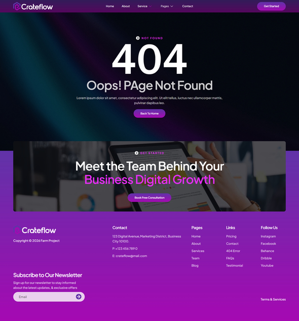 Preview image for Crateflow - Digital Marketing Agency Elementor Template Kit