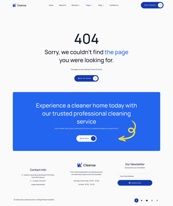 Preview image for Cleansa - Cleaning Services Elementor Template Kit