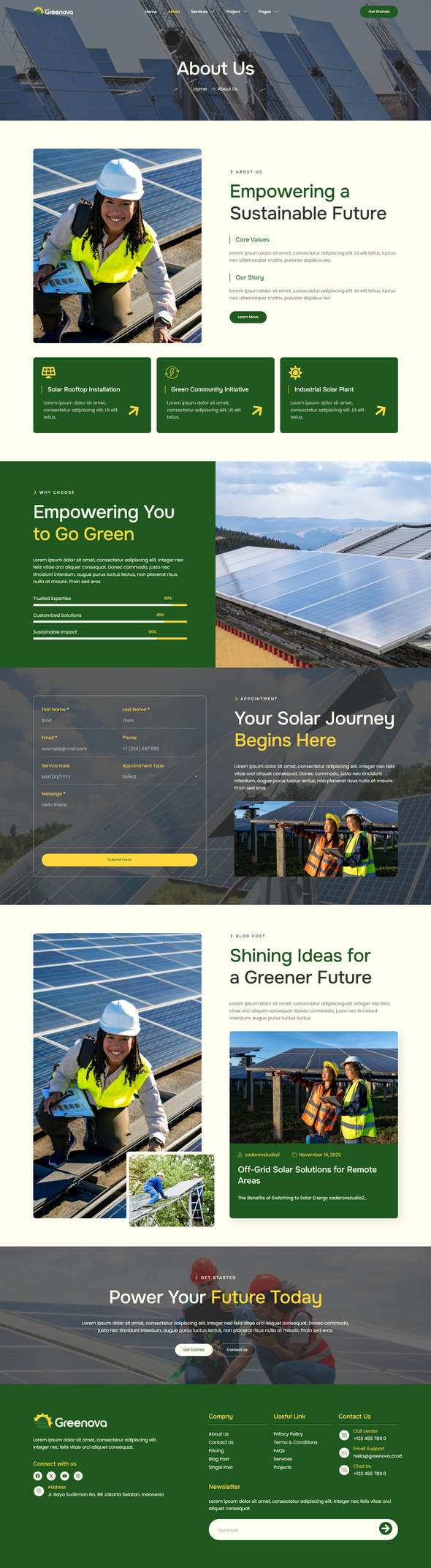 Product preview supplied for Greenova - Solar & Green Renewable Energy Elementor Template Kit
