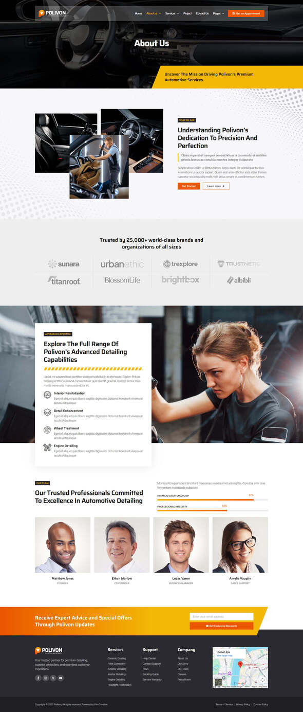 Polivon - Car Body Repair Shop Elementor Pro Template Kit