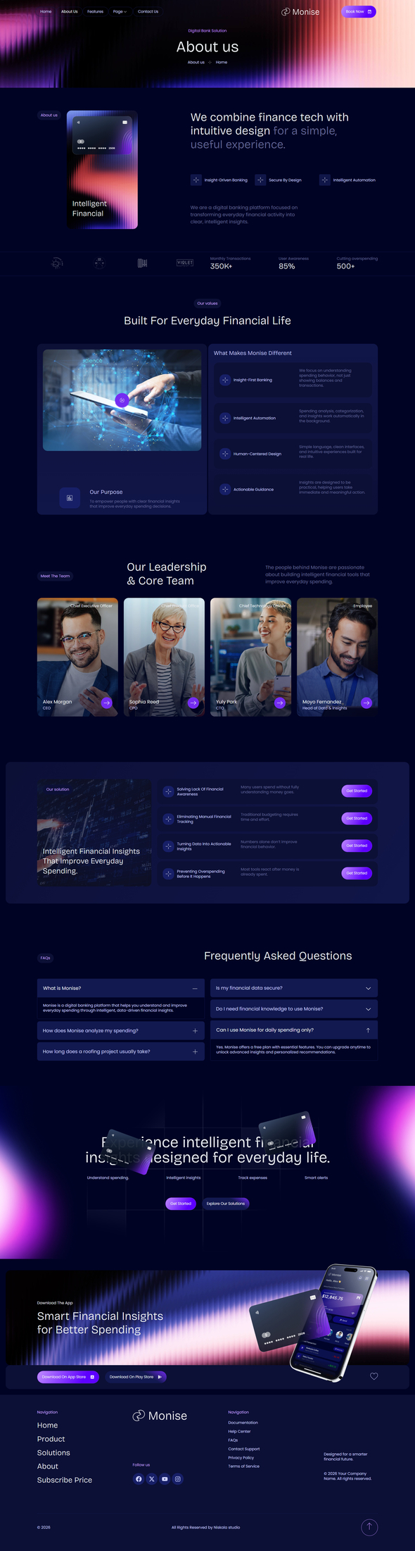Monise - E-Wallet & Payment Gateway Elementor Template Kit product preview