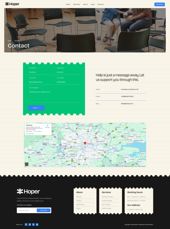 Hoper - Psychologist & Mental Health Elementor Template Kit