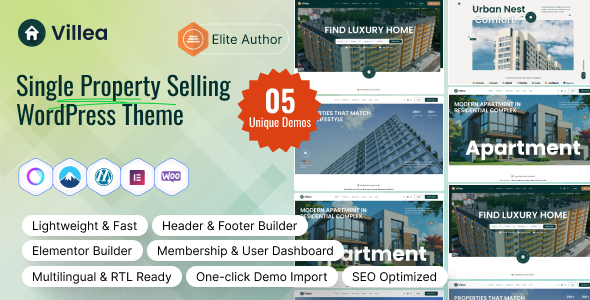 Villea - Single Property & Apartment WordPress Theme listing image